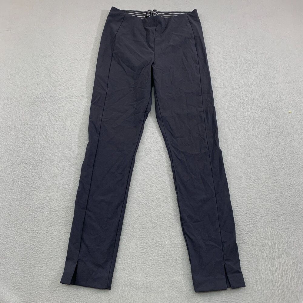 Athleta Wander Slim Pants 353450 Back Zip Side Pockets Stretch Black Women Sz 0